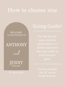 1 pieza Pegatina de espejo personalizada para boda, Cartel de bienvenida para la entrada de la boda, Pegatina de espejo de vinilo personalizada, Pegatina de espejo personalizada para cumpleaños, Cartel de bienvenida personalizado para fiesta de cumpleaños, Pegatina de cartel de bienvenida para fiesta de cumpleaños, Pegatina de espejo de piso, Tabla de asientos - Multicolor - Ver 7