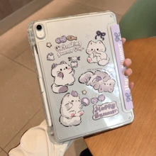 适用于华为MatePad SE 11英寸平板电脑保护套，MatePad 11.5英寸平板电脑保护套，带磁吸式闭合设计，内置笔槽，支持睡眠/唤醒功能和多种折叠支架模式 - 無色 - 查看 8