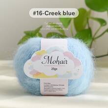 1 cuộn sợi tơ tằm và mohair, mềm mại và thân thiện với da, thích hợp để đan thủ công các loại khăn quàng cổ, áo len, khăn choàng, chăn, v.v. - nhiều màu - Xem 28