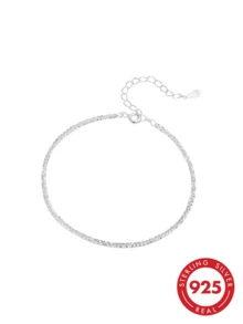 Pulsera de cielo estrellado de plata de ley 925, hipoalergénica y antioxidante, elegante y lujosa, versátil para mujeres, para uso diario y de fiesta, incluye caja de regalo - Pulsera - Ver 2