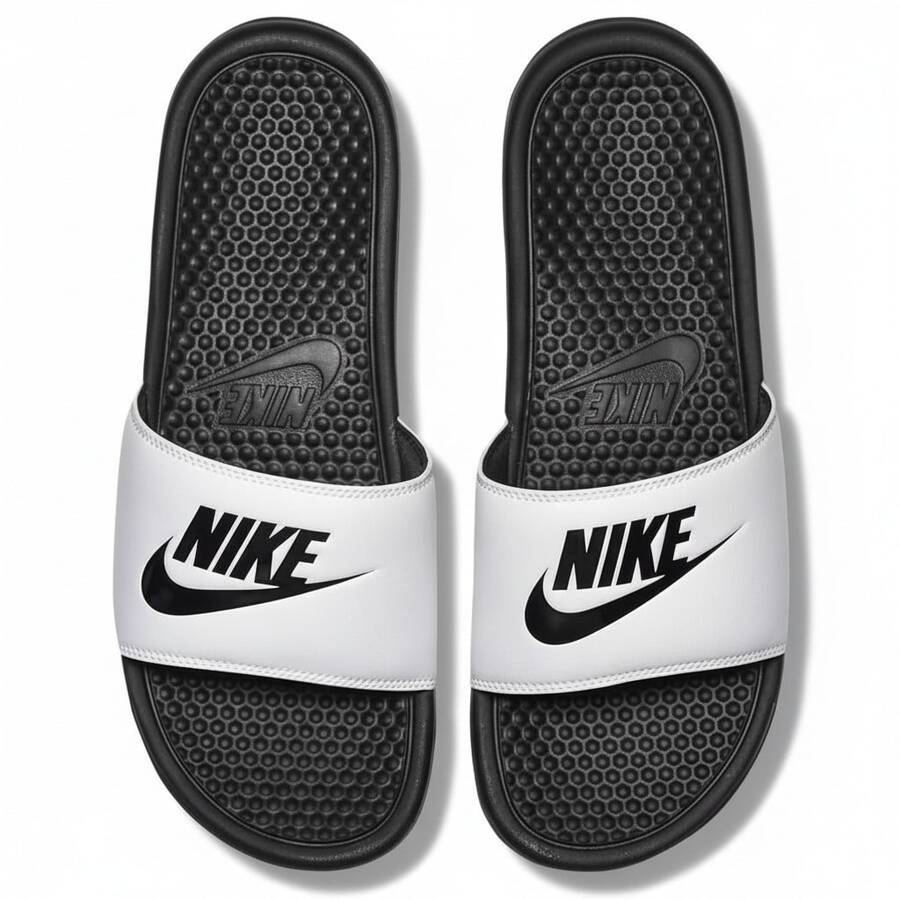 Nike Benassi JDI Slides Men's Black 343880-090 | Pool & Beach Ready, Recovery Comfort - 白色 - 查看 1