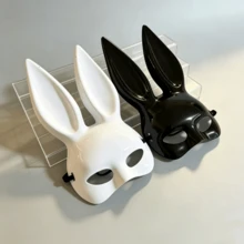 Bộ 2 mặt nạ thỏ bóng loáng, thích hợp cho trang phục đi hộp đêm, tiệc Halloween và các dịp khác. - A - Xem 14