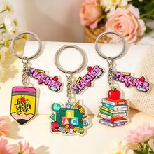 Teacher's Day Gratitude-Themed Keychains, Cute Acrylic Teacher Keyring Pendants, Suitable For Back-To-School Season, Graduation Season And School Opening Season, Thank-You Gifts For Teachers - One Size - View 13