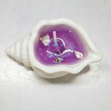 2026 Nouveau - Bougeoir en sculpture de coquillage transparent fait main, objet de collection décoratif thème océanique avec coquillage et sable, décoration d'intérieur élégante, cadeau parfait pour anniversaire, Pâques, Saint-Valentin - Multicolore - Voir 11