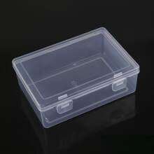Grande scatola di stoccaggio rettangolare in plastica trasparente con coperchio a doppia fibbia, organizzatore versatile per scrivania domestica, attrezzatura da pesca, forniture per hobby, giocattoli, gioielli, cosmetici - trasparente per una facile visibilità - Multicolore - Visualizzare 7