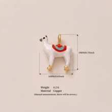 1 pieza Accesorio de joyería de verano con diseño lindo de frutas como cereza, limón, naranja, girasol y cordero, chapado en oro de 18K, resistente al agua y con color duradero, accesorio DIY para collares, pulseras, aretes, llaveros, bolsos, joyería de mujer, billeteras, pequeño colgante, regalo adecuado para dar a amigos - Multicolor - Ver 8