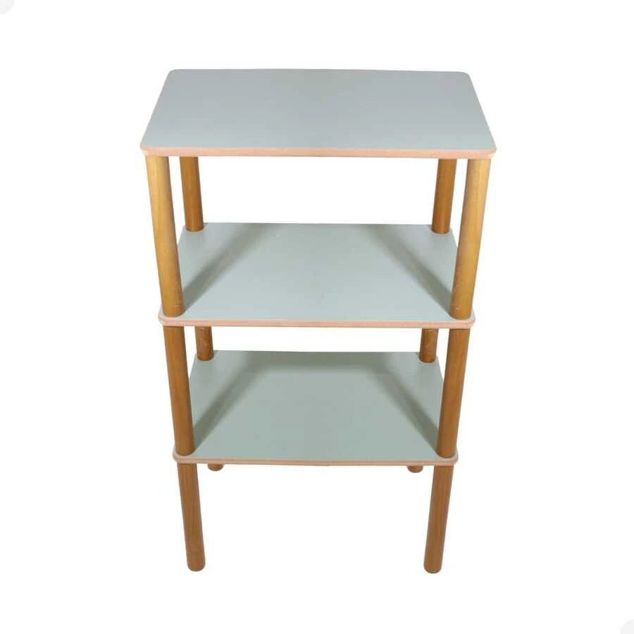 Multipurpose Shelving Unit With 3 Compartments - Organizer For Various Spaces - Versatile - Green - View 1
