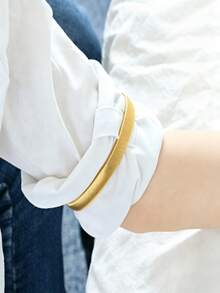2/6pcs Elastic Cufflinks, Non-Slip Metal Cuff Clips, Unisex For Work & Daily Wear - Multicolor - View 4