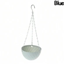 1pc Rattan Pattern Hanging Plastic Flower Pot, Macaron Color Plant Basket With Drainage Layer & Metal Chain Hook, Ideal For Succulent, Spider Plant, Pothos - Perfect For Balcony, Wedding & Party Decor - Spider Plant Pot - View 13