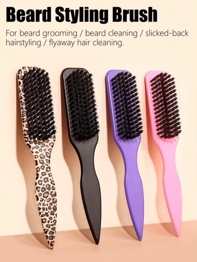 Unisex Multi-Functional Hair Brush/Beard Brush, Professional Hairstyling Comb With Cleaning Function, Soft Bristles Won't Damage Scalp Or Tangle Hair, Easily Smooth Frizzy And Tangled Hair For Voluminous Hairstyle; Men Can Also Use To Groom And Shape Beard And Sideburns, Practical For Daily Grooming, Compact And Stylish Design, Suitable For Thick Or Thin Hair, Can Be Used In Bathroom, Scalp Massage, Back-To-School, Travel, Daily Life, Dressing Table, Outings, Portable Storage