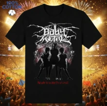 Babymetal Death Metal Style Silhouette T-Shirt | Gender-Neutral Oversized Metal Concert Shirt Black - Black - View 7