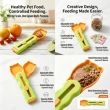 1个猫咪训练奖励喂食器/多功能喂食器，可用作勺子 - 多色 - 查看 5