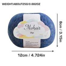 1 cuộn sợi tơ tằm và mohair, mềm mại và thân thiện với da, thích hợp để đan thủ công các loại khăn quàng cổ, áo len, khăn choàng, chăn, v.v. - nhiều màu - Xem 2
