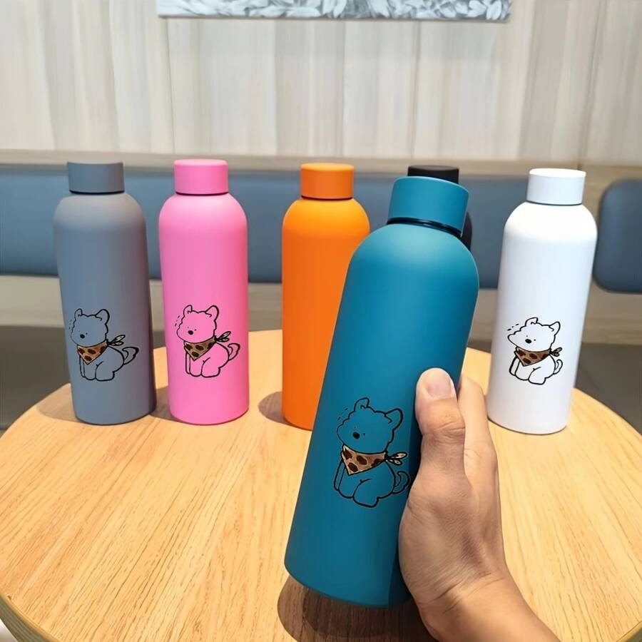 1個不鏽鋼保溫杯,保冷杯與馬克杯,小口水瓶,便攜防漏不鏽鋼水杯,適合戶外運動、健身、旅行隨行杯 - 彩色 - 查看 1