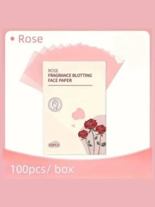 100pcs Facial Blotting Papers, 100 Sheets Linen Pulp Textured Fragrant Oil Absorbing Papers, Portable Makeup Tools - Multicolor - View 4