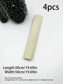 4块50厘米 x 50厘米的亚麻质感布料，包含粉色、米色、蓝色和白色等柔和色调，适用于制作香囊、护身符等各种创意作品。 - 仿亞麻布 - 查看 14