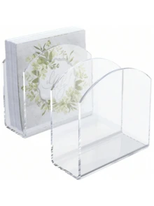 1/2/3pcs Transparent Acrylic Tissue Box Holder, Crystal Clear Paper Towel Dispenser Stand For Desk, Dining Room, Kitchen, Restaurant, Home Decor, Bar Accessories - Multicolor - View 1