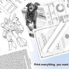 3/5/10 Rolls A4 White Thermal Printing Paper, 100/200/300 Sheets A4 Folded Thermal Paper, 210*30mm (8.3*1.2 Inches), Durable, Suitable For Portable Printers, Thicker And Brighter, Clearer Fonts, Better Printing Quality - A4 - View 6
