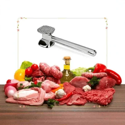 1 cái dụng cụ làm mềm thịt bằng thép không gỉ, búa đập thịt hai mặt, búa đập thịt bằng thép không gỉ chịu lực cao, dụng cụ ép bít tết, búa đập thịt, dụng cụ nhà bếp, dụng cụ làm mềm thịt, búa cắt thịt, máy xay thịt cao cấp, dụng cụ nhà bếp tiện dụng, thích hợp để làm mềm thịt.