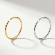 2 chiếc khuyên mũi phong cách Punk, khuyên mũi giả đính đá Zirconia vàng/bạc thời trang, thiết kế không cần xỏ lỗ, khuyên mũi Zirconia phong cách Punk & Hip Hop, phù hợp với trang phục dự tiệc bãi biển mùa hè. - N-zs22/bh - Xem 3