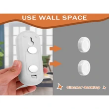 2 Pieces Magnetic Remote Control Holder Set - Strong Magnetic Base, Multi-Functional Magnetic Sticker, Wall-Mounted Strong Suction Cup, Traceless Adhesion, No Drilling Required, Strong Adhesion, Suitable For Air Conditioners - View 11