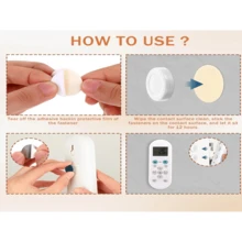 2 Pieces Magnetic Remote Control Holder Set - Strong Magnetic Base, Multi-Functional Magnetic Sticker, Wall-Mounted Strong Suction Cup, Traceless Adhesion, No Drilling Required, Strong Adhesion, Suitable For Air Conditioners - View 6