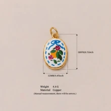 1 pieza Accesorio de joyería de verano con diseño lindo de frutas como cereza, limón, naranja, girasol y cordero, chapado en oro de 18K, resistente al agua y con color duradero, accesorio DIY para collares, pulseras, aretes, llaveros, bolsos, joyería de mujer, billeteras, pequeño colgante, regalo adecuado para dar a amigos - Multicolor - Ver 9