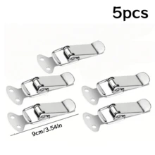 2/5Pcs Stainless Steel Box Latch Buckle Duckbill Clasp Universal Metal Clasp Accessories For Toolbox Wooden Box Beehive, Rust-Proof Corrosion-Resistant Durable - Silver - View 14