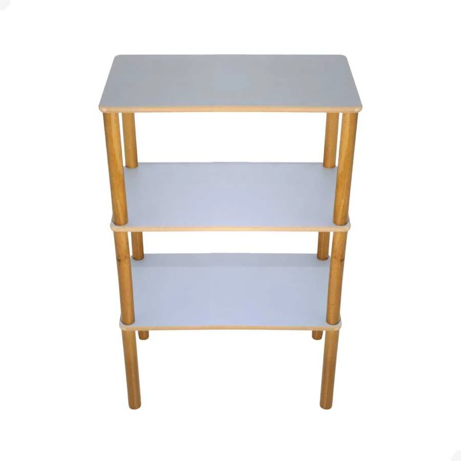 Multipurpose Shelving Unit With 3 Compartments - Organizer For Various Spaces - Versatile - Azul - Ver 1
