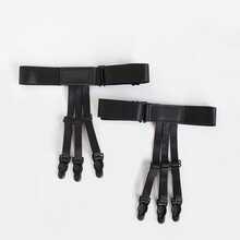 2pcs Adjustable Elastic Shirt Stays - Non-Slip Clip Design, Durable Nylon Material, Easy To Use - Suitable For Daily Wear, Outings, Weddings, Parties, Also An Ideal Accessory For Halloween, Christmas Costumes. Suitable For Teens, Young Adults, Men, For Casual, Outdoor, Sports, Vacation, Graduation Gifts, Birthday Gifts, Daily Wear - Multicolor - View 6