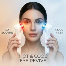 Heated & Cooled Eye Massager, Constant Temperature Heating, Quick Freezing, Eye Massage Device, Eye Care Instrument, Promotes Blood Circulation, Enhances Absorption Of High-End Skincare Products. Gift For Women - White - View 2