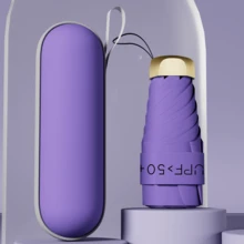 Ô dù siêu nhẹ 5 gấp chống tia UV, dễ dàng gấp gọn và cất giữ (Xin lưu ý rằng do sự khác biệt giữa các lô hàng, chất liệu vải dù, màu nan dù, họa tiết chữ tiếng Anh, hình dạng nút và màu nan dù có thể được phối ngẫu nhiên. Chúng tôi xin lỗi vì bất kỳ sự bất tiện nào gây ra.), Thích hợp cho hoạt động ngoài trời, sân vườn, du lịch, đồ dùng thiết yếu mang theo. - mặc định - Xem 22