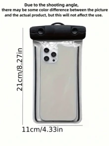 1pc Portable Universal Luminous Waterproof Phone Case With Shoulder Strap, Touch Screen Suitable For All Smartphones, Ideal For Swimming, Diving, Water Sports And Travel, Perfect Gift For Adventurers, Beach Essentials, Pool Floats - Multicolor - View 12