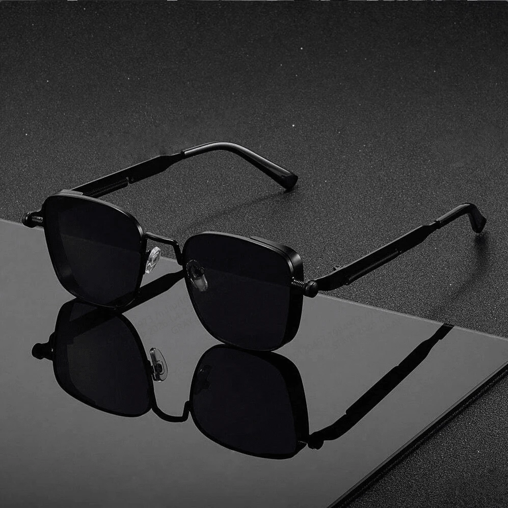 1 Pair Fashion New Metal Spring Punk Style Oversized Fashion Glasses, Suitable For Outdoor Travel And Beach For Men And Women - Multicolor - View 1