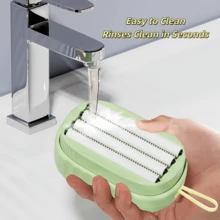 Bàn chải giặt đồ gia dụng dạng nhấn, con lăn tạo bọt lông mềm, dụng cụ làm sạch quần áo đa năng, tẩy vết bẩn trên đồ lót và quần áo. - 1 cái - Xem 8