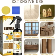 Natural Beeswax Spray, Beeswax Spray Cleaner, Beeswax Furniture Polish, The Original Beeswax Spray, Wood Seasoning Beewax For Furniture Floor, For Furniture, Floor, Tables, Cabinets - 白色 - 查看 4