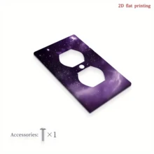 1 tấm ốp công tắc đèn trang trí hình bầu trời sao tím - Tấm trang trí in 2D, nhựa bền, không cần điện, cần thiết cho trang trí nhà hiện đại, phù hợp cho phòng khách, phòng ngủ, văn phòng, thiết kế vũ trụ, phẳng 2D - Nhiều màu - Xem 7
