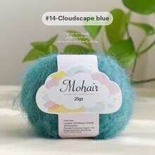 1 cuộn sợi tơ tằm và mohair, mềm mại và thân thiện với da, thích hợp để đan thủ công các loại khăn quàng cổ, áo len, khăn choàng, chăn, v.v. - nhiều màu - Xem 30