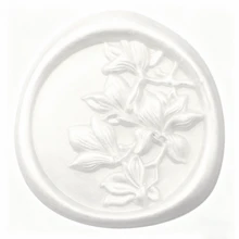 25张3D立体浮雕花朵蜡封贴纸，优雅自粘蜡封，适用于婚礼请柬、礼品包装装饰、信封、圣诞节和派对装饰、贺卡 - 珍珠白 - 花-珠光白 - 查看 4