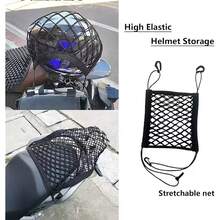 1pc Multifunctional Elastic Storage Net For Car, Motorcycle Helmet & Cargo, Expandable Car Rear Seat Storage Net Organizer - Black - View 4