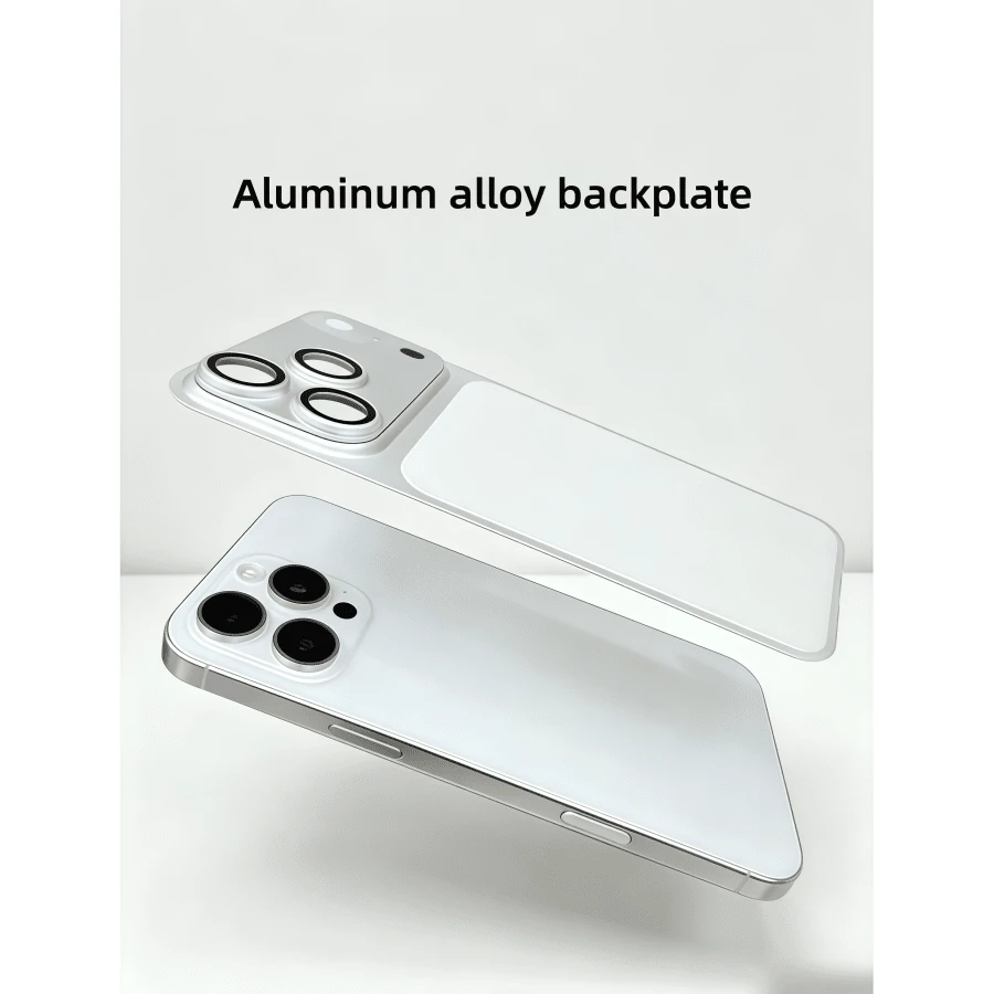 2026 New Phone Back Film, Compatible With 13 Pro/14 Pro/15 Pro/16 Pro/13 Pro Max/14 Pro Max/15 Pro/6 Pro Max, Color Changing Skin, One Sticker Can Transform Your Phone Into The Latest 17 Pro/17 Pro Max, Metal Frame With Frosted Glass Structure, Flashlight Position Without Hole, Restoring Phone Aesthetics