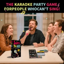 - A Karaoke Party Game For 2-10 Players - "Terrible Singer" Board Game - 250 Lyric Cards, Fun Game Night, Birthday Party, Family Gathering Ice Breaker, Music Game, Family Card Game - Multicolor - View 6