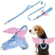 Bộ dây đeo và dây dắt chó Angel Wings: Chống kéo giật, chống thoát hiểm, áo vest bằng neoprene mềm mại có đệm, dây đeo điều chỉnh được cho chó nhỏ, vừa và lớn, đa chức năng 3 trong 1. - Nhiều màu - Xem 14