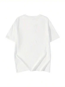 New Summer 2026 Model, Striped Fish Pattern Design, Beautiful, Elegant, Fashionable, Casual Korean Style T-Shirt For Spring And Summer. - White - View 4