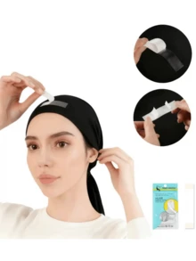 72片/套 隐形防滑头巾胶带，防止头巾滑落 - 72pcs 白色 - 查看 3