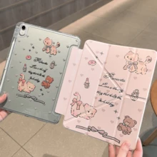 Phù hợp với máy tính bảng iPad Air 11, ốp bảo vệ, khóa từ tính, vỏ bảo vệ phẳng dạng gập chữ Y bằng acrylic trong suốt cao cấp, màu tím khói, mặt sau có thể tự do tùy chỉnh, giá đỡ đa năng có khe cắm bút tích hợp, vỏ lưng acrylic trong suốt chống trầy xước và chống cong vênh, có nam châm hút. - Trong sáng - Xem 1