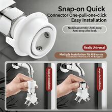 1-To-2 Faucet Splitter, Kitchen Sink Dishwasher Water Inlet 3-Way Diverter Valve, 1 Inlet 2 Outlets Angle Valve - Faucet Diverter Adapter (1 to 2) - View 2