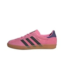 Giày thể thao cổ thấp adidas Originals GAZELLE làm từ da lộn bò tách lớp, chống trơn trượt, thoải mái, bền bỉ, dành cho nữ, màu hồng và đen. - Hồng - Xem 11