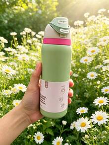 32oz Stainless Steel Insulated Water Bottle - Leak-Proof Sports Water Bottle With Dual Function Spout, Flip Lid Straw And Wide Mouth Opening, Keeps Drinks Cold For 24 Hours, Suitable For Fitness, Travel And Daily Use - Multicolor - View 2