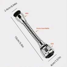 Kitchen Faucet with 360° Swivel Aerator - Extension Tube with Dual Modes - Sink Aerator Attachment - Kitchen Faucet Accessory - Home Use - Waterfall Style - Indoor - Home - Silber - Übersicht 2
